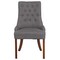 Merrick Lane Lillian Upholstered Tufted Side Accent Chair with Curved Rear Legs